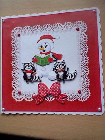 Snowman Reading for His Friends by JO LOCKWOOD