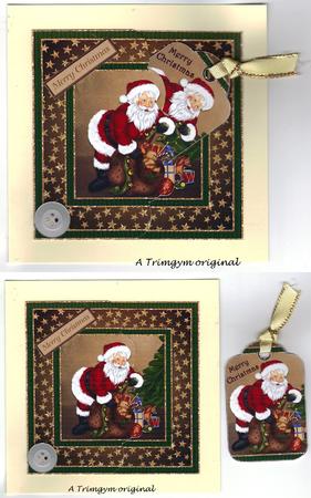Santa Claus Envelope Card by J E C Bennekers