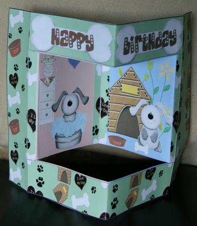 Box Fold Doggie Birthday by Jo Wyles