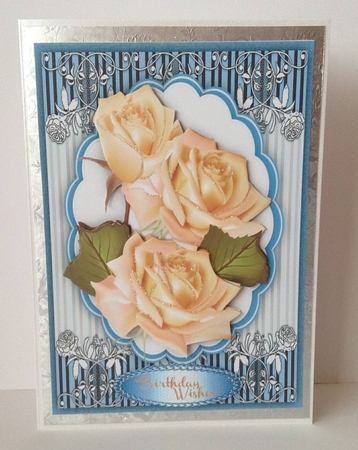 Beautiful Cream Rosss  by Joan Mary Smith