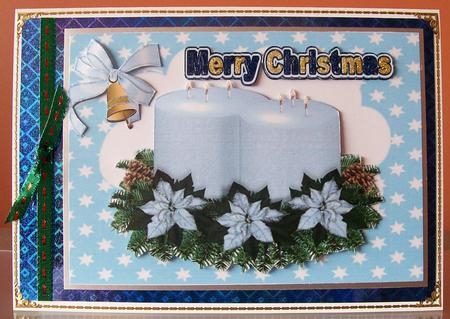 Pretty White Candle, with Bell by Joan Mary Smith