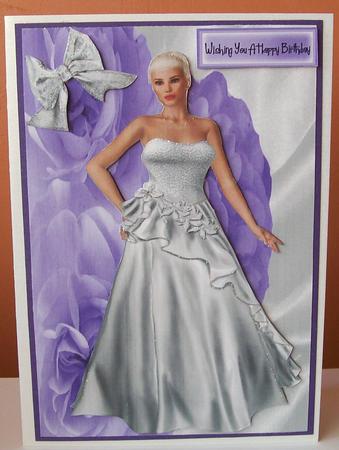 Pretty Lady in Silver Dress by Joan Mary Smith