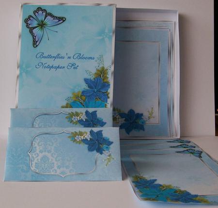 Butterflies 'n Blooms Notepaper Set by Joan Mary Smith