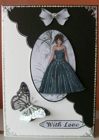 Delightful Diva 2 - A6 Card Topper and Decoupage by Joan Mary Smith