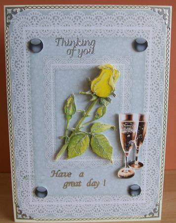 Lace Frame A5 Card Fronts - Floral 1 by Joan Mary Smith