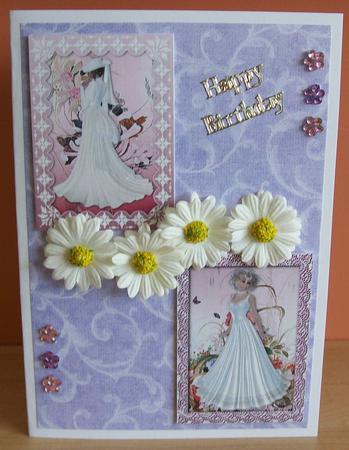 Leafy Scrolls in Lilac by Joan Mary Smith