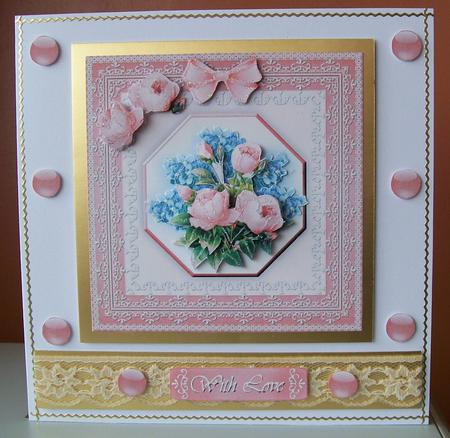 Pink Roses, Violets 'n Lace in Pink Step by Step by Joan Mary Smith