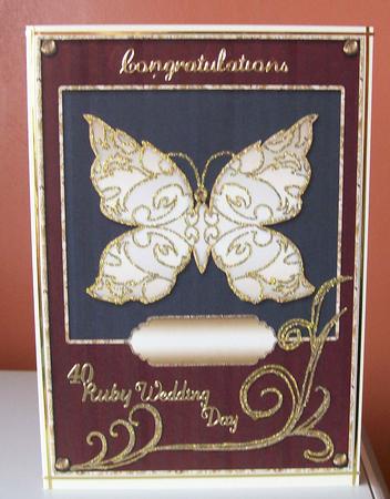 Sumptuous Butterfly & Swirls 11 by Joan Mary Smith