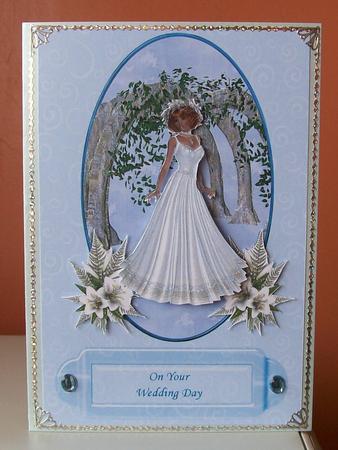 Bride by the Walkway Card with Gift Tag by Joan Mary Smith