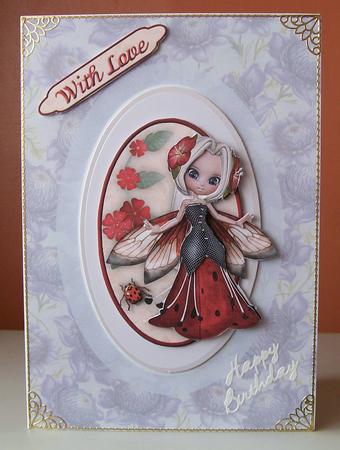 Little Lady Bugs A6 Card Toppers and Decoupage by Joan Mary Smith