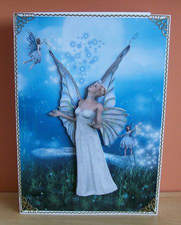 The Fairy Queen Decoupage Quick Card Front by Joan Mary Smith