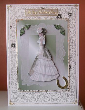 Lady in Lace Decoupage Quick Card by Joan Mary Smith