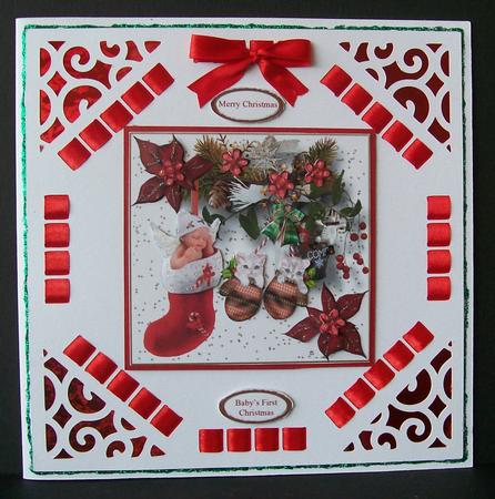 Christmas Wishes Baby's Topper & Decoupage by Joan Mary Smith