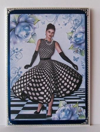 Dancing the Night Away, with Blue Roses by Joan Mary Smith