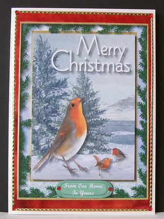 Lovely Traditional Robins in the Snow  by Joan Mary Smith