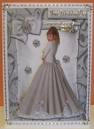 Beautiful Victorian Lady in Vintage Scroll by Joan Mary Smith