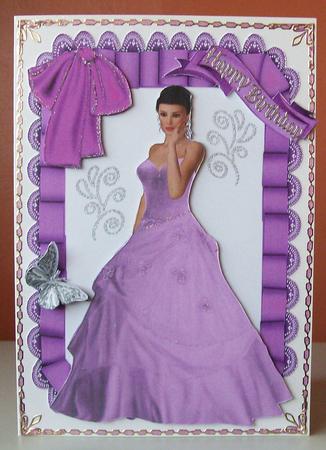 Stunning Lady in Pink Ballgown by Joan Mary Smith