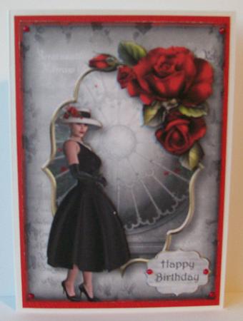 Ladies Day with Red Roses by Joan Mary Smith