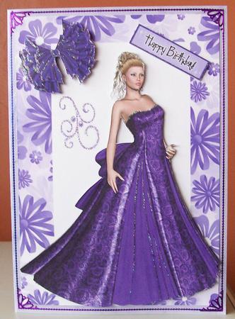 Beautiful Lady in Purple Gown by Joan Mary Smith