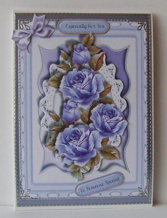 Beautiful Lilac Roses in a Kadair Frame  by Joan Mary Smith
