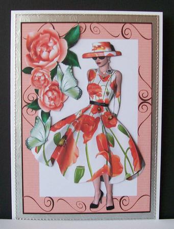 Pretty in Peach with Pretty Peach Roses by Joan Mary Smith
