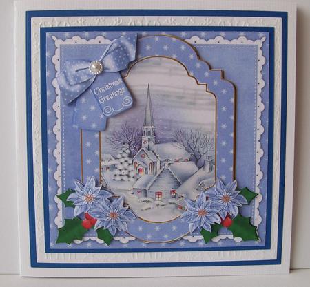 Blue Church Christmas Greetings 6in Christmas Step by Step by Joan Mary Smith