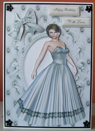 Beautiful Lady in a Silver Dress by Joan Mary Smith