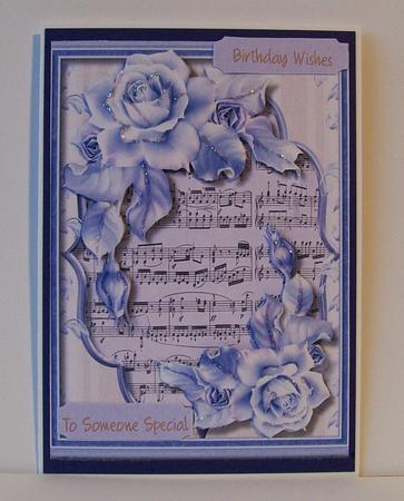 Beautiful Lilac Roses on Sheet Music  by Joan Mary Smith