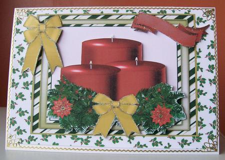 Lovely Red and Gold Candles by Joan Mary Smith