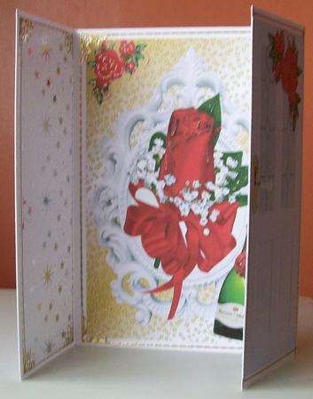 Beautiful Red Rose & Champagne, Gatefold by Joan Mary Smith