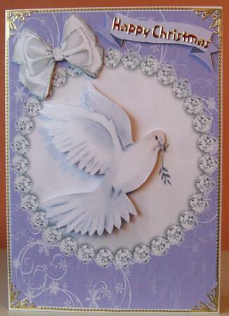 Beautiful White Dove with Diamonds by Joan Mary Smith