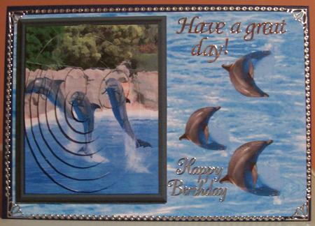 Dolphins Oval Pyramid by Joan Mary Smith
