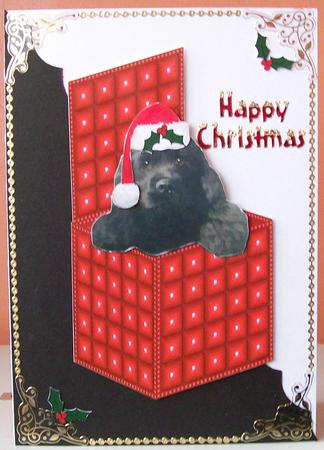 Cocker Spaniel Puppy Christmas Box by Joan Mary Smith