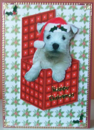 Westie Puppy Christmas Box by Joan Mary Smith