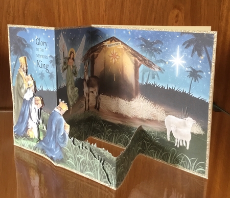 Glory To The Newborn KING Nativity Z-Fold by Joan Murfitt