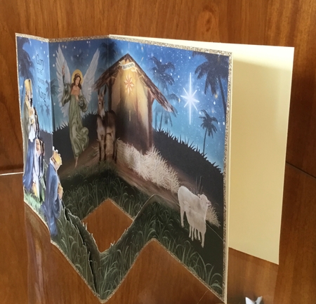 Glory To The Newborn KING Nativity Z-Fold by Joan Murfitt