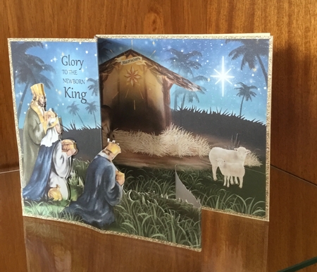 Glory To The Newborn KING Nativity Z-Fold by Joan Murfitt