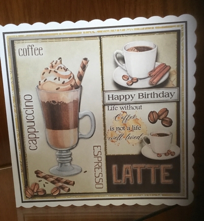 8x8 Which Coffee? Mini Decoupage Kit - x5 A4 Sheets  by Joan Murfitt