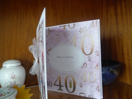 Lilac and Gold 40th Birthday A4 Backing Paper by Joan Murfitt