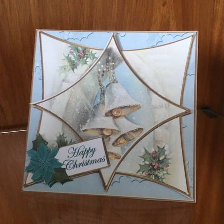 Snowbells Teal 3D Star Card Mini Kit by Joan Murfitt