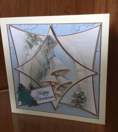 Snowbells Teal 3D Star Card Mini Kit by Joan Murfitt