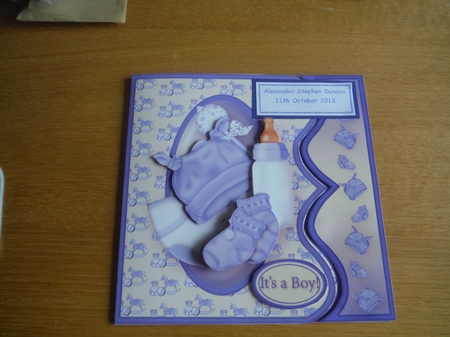 Little Baby Boy Offset Bracket Card Mini Kit by Joan Murfitt