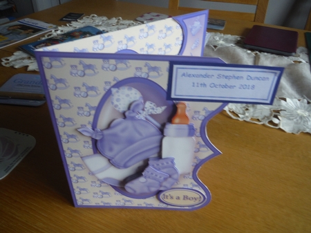 Little Baby Boy Offset Bracket Card Mini Kit by Joan Murfitt