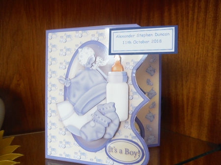 Little Baby Boy Offset Bracket Card Mini Kit by Joan Murfitt
