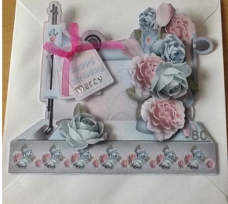 Sewing Machine with Mixed Bouquet Mini Kit by Joan Murfitt
