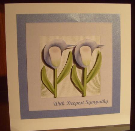 Blue Cala Lily Sympathy by Joan Murfitt