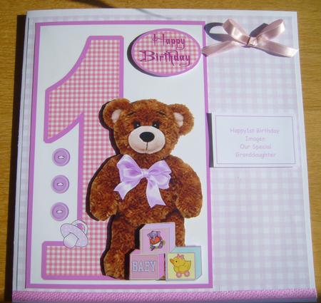 Birthday Bear (girl) 1 Year Old by Joan Murfitt