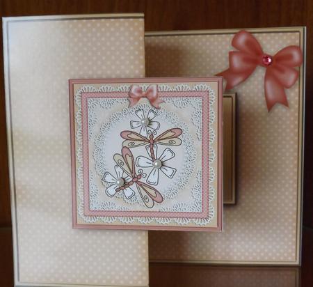 Dreamy Dragonflies No-hole Fold Back Card by Joan Murfitt