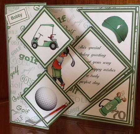 Fold Back Pop-up - Golf by Joan Murfitt