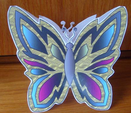 Timeless Butterfly Shaped Card ( Gem ) by Joan Murfitt